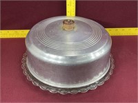 Glass Plater & Tin Cake Cover