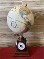 Globe with thermometer, barometer, hygrometer