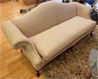 Camelback Cream Colored Sofa-One Cushion