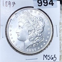 1897 Morgan Silver Dollar GEM BU