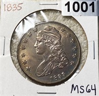 1835 Capped Bust Half Dollar UNCIRCULATED
