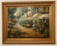 Large Oil On Canvas Scene by Kenneth Mann