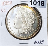 1883-CC Morgan Silver Dollar GEM BU