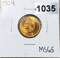 1904 Indian Head Cent GEM BU