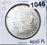 1898-O Morgan Silver Dollar GEM BU PL