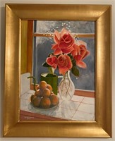 Morning Roses by Richard Whitson - Oil on Canvas