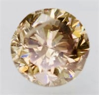 Certified 1.00 ct Round Brilliant VS2 Yellow Brown