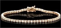 $16,550 14k Rose Gold 3.60 cts Diamond Bracelet