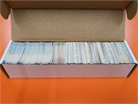 Box of old NBA MLB NFL sports cards