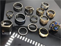 Lot of 14 Costume Jewelry Rings