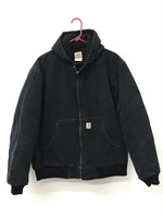 Men’s Black Insulated Carhartt Hooded Jacket