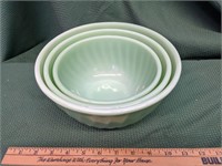 Three Piece (3pc) Jadeite Mixing Bowl