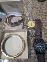 asst. Jewelry and 2 Watches