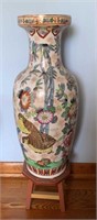 Extra tall Chinese porcelain vase with two