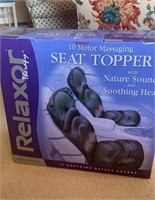 10 motor massaging seat topper with nature sounds