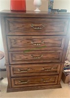 Five drawer dresser - all one piece. Measures 50