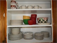 Contents 2 Kitchen Cabinets, Set of Dishes & More
