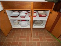 Contents Of Kitchen Cabinets, Corning Ware & More