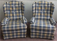 Pair of Upholstered  Wingback Chairs