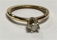 14k Gold And Diamond Infant Ring