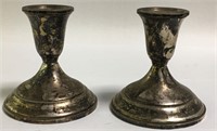 Pair Of Towle Sterling Weighted Candle Sticks