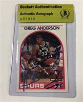 Greg Anderson Autographed Card, Nba Hoops