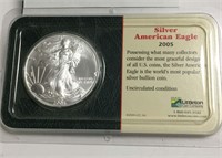 2005 Silver American Eagle 1 Oz. Silver Dollar