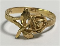 14k Gold Rose Ring