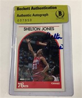 Shelton Jones  Autographed Card, Nba Hoops