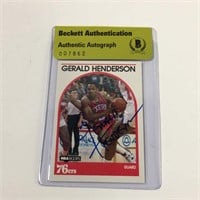 Gerald Henderson Autographed Card, Nba Hoops