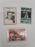 3 Vintage Topps Trading Cards '87 Record Breakers