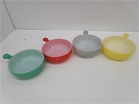 4 Vintage Glasbake Personal Caserole Dishes