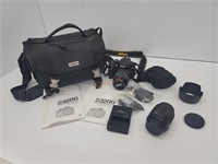 Nikon D3200 Digital Camera w/ lenses & Bag