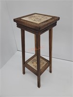Vintage Two Tier Tile Plant Stand