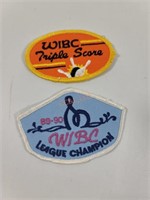 Lot of 2 Vintage WIBC League Champion Patches