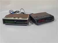 Pair of General Electric Alarm Clocks  AM/FM Radio