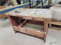 Solid Wood Storage Work Bench