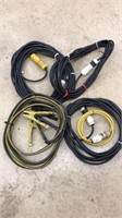 5 ASST EXTENSION CORDS AND JUMPER CABLES