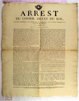 1786 Arrest Du Conseil D'Etat Du Roi France
