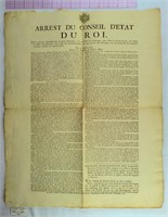 1767 Arrest Du Conseil D'Etat Du Roi France