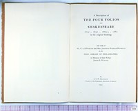 1947 A Description of The Folios of Shakespeare