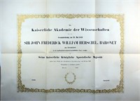 1849 Notice about Sir John Herschel England