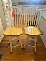 2-White bar stools