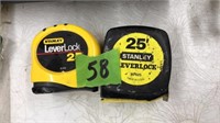 2 25FT TAPE MEASURES BY STANLEY