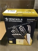 15PC HENCKELS KNIFE BLOCK SET