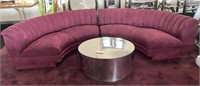 Stunning Half Circle 2 Piece Purple Couch