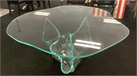 Unique  Glass Top & Bottom Table