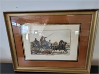 Vintage "Coming Back From the Hunt" Print