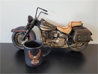 Harley-Davidson Model and Coffee Mug