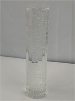 Solid Cylinder Heavy Glass with Bubbles